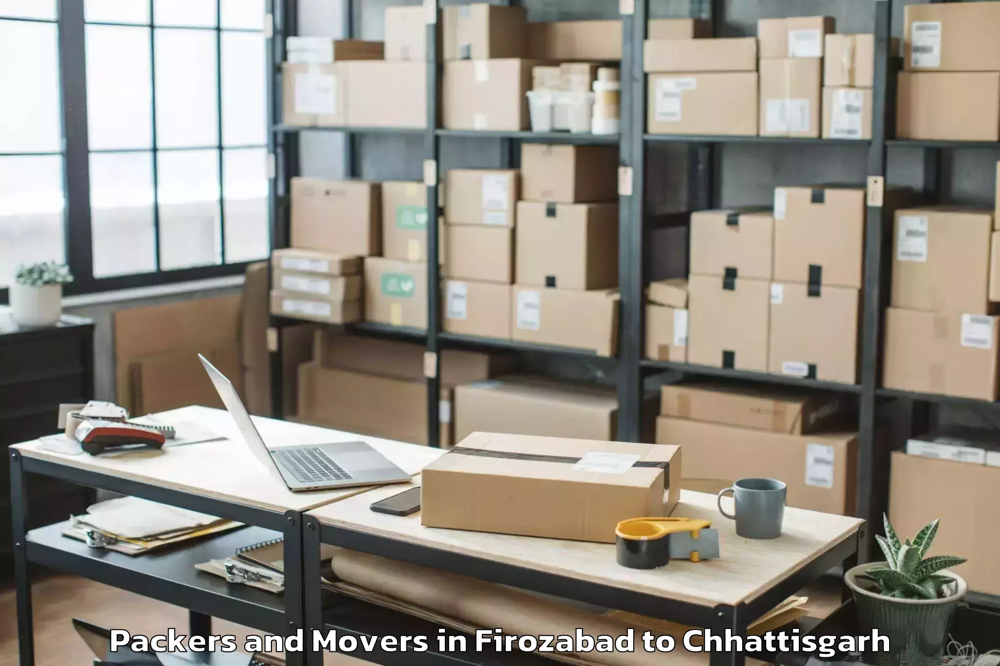 Expert Firozabad to Raigarh Chhattisgarh Packers And Movers